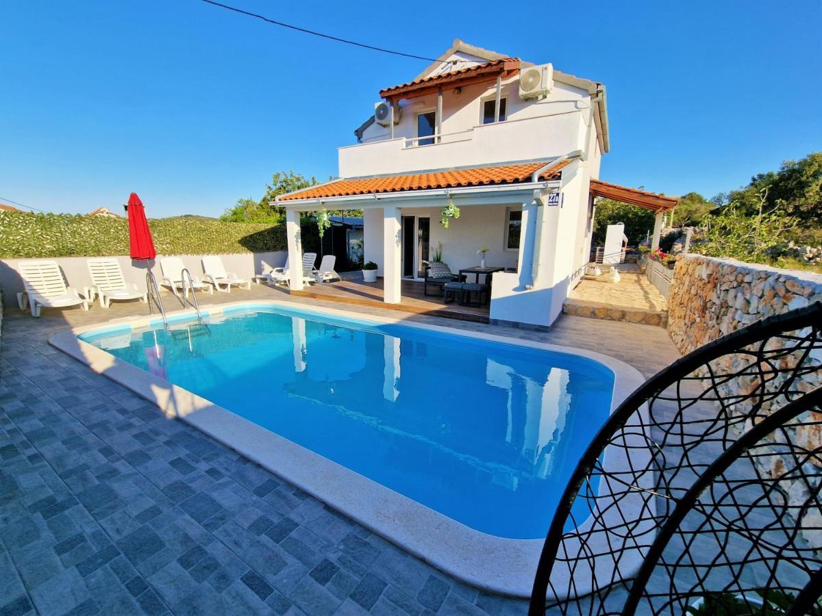 Anas Lagoon Holiday House With Pool At Azure Beach Mali Drvenik Exterior photo