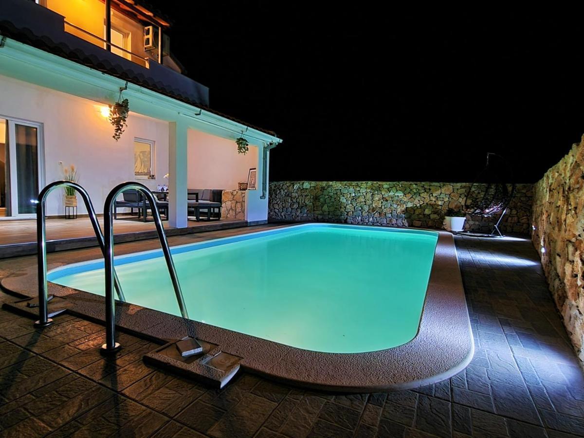 Anas Lagoon Holiday House With Pool At Azure Beach Mali Drvenik Exterior photo